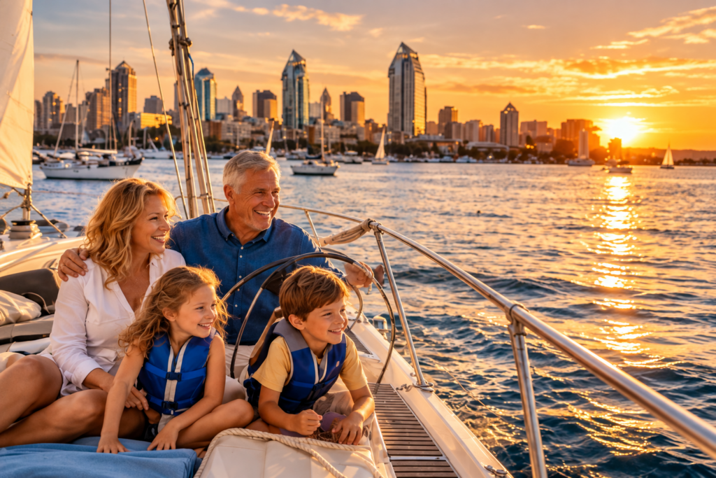 Longevity Planning – Family Sailing at Sunset