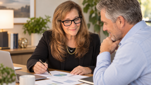 Financial assessment discussion with a licensed insurance professional