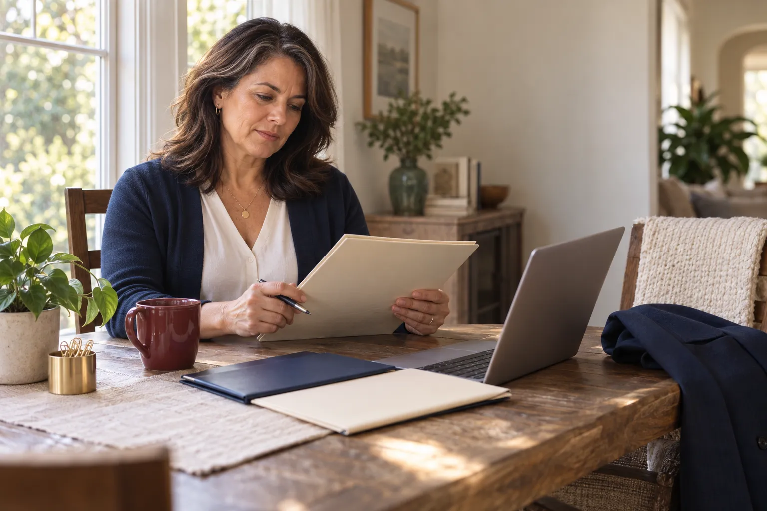 Military family reviewing a benefits readiness checklist together