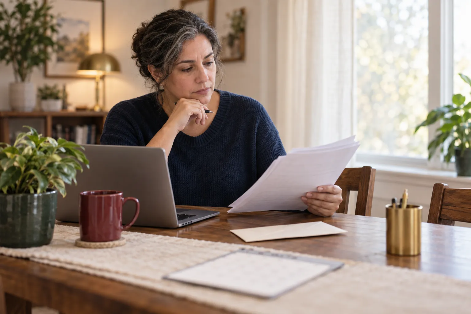 Military family reviewing a benefits readiness checklist together