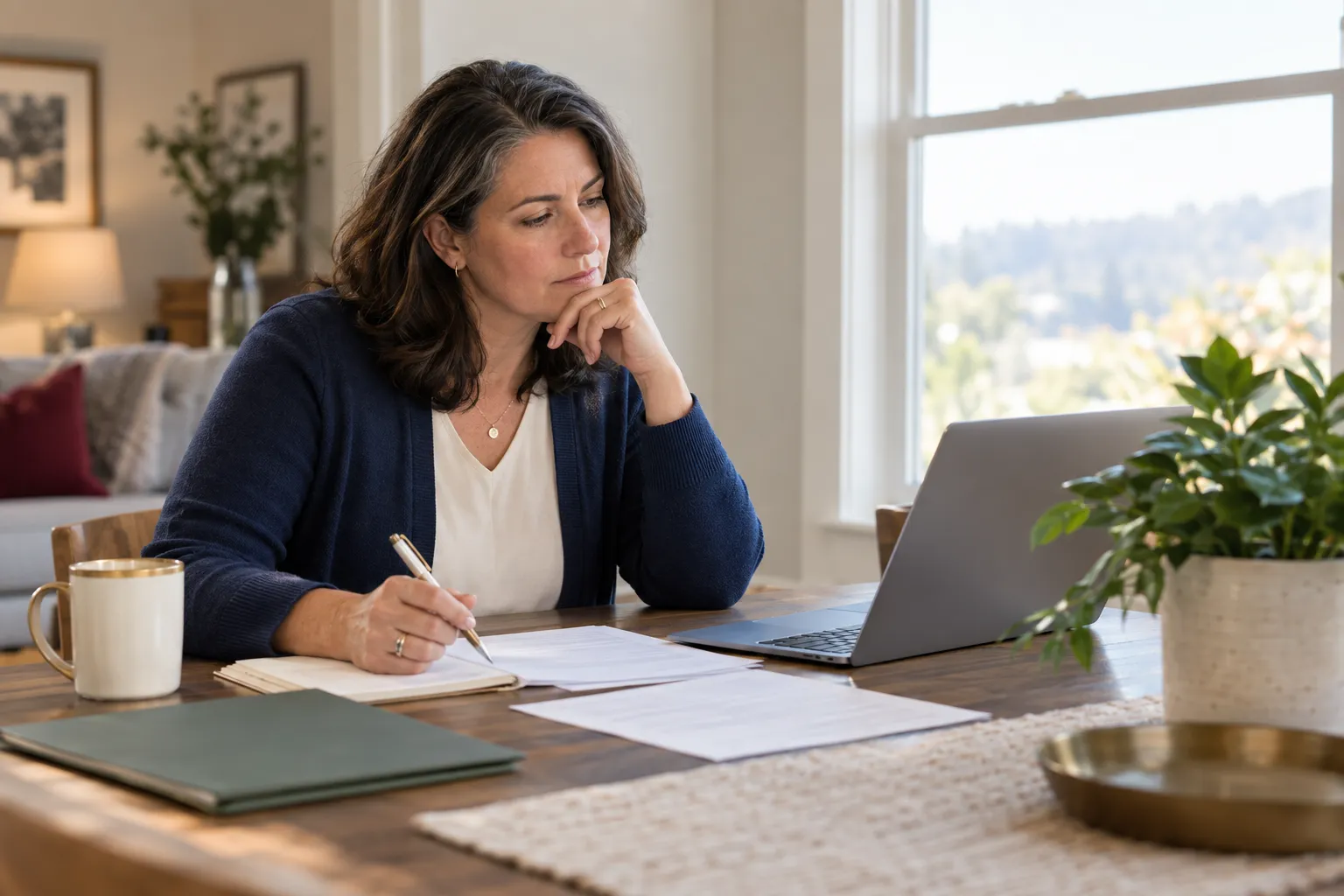 Military family reviewing a benefits readiness checklist together