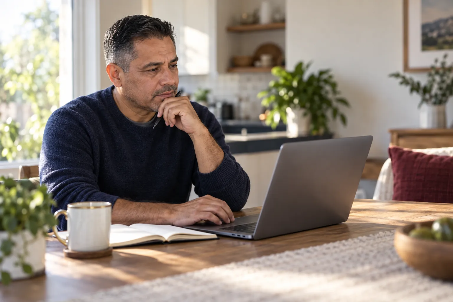 Family reviewing household finances and financial literacy checklist